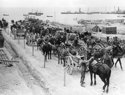 Paard getrokken transport, Geallieerde operaties in de Dardanellen, Turkije, 1915-1916 door Unbekannt