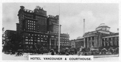 Hotel Vancouver en gerechtsgebouw, Canada door Unbekannt