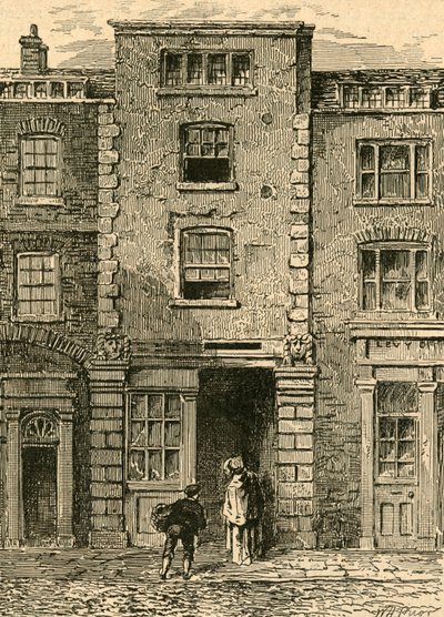 Huis dat naar verluidt werd bewoond door Dryden in Fetter Lane, 1897 door Unbekannt