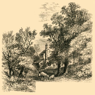 Huis op Craven Hill in 1760, ca. 1876 door Unbekannt
