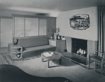 Huis in Pomona, Californië - de woonkamer vanaf de andere kant van de scheidingswand door Unbekannt