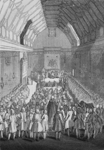 House of Lords in de tijd van George II, 1845 door Unbekannt