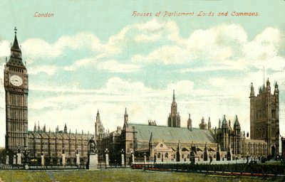 Houses of Parliament Lords and Commons, eind 19e-begin 20e eeuw door Unbekannt