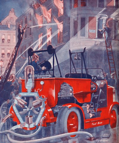 Hoe de Brandweer de Brand Blust, 1935 door Unbekannt