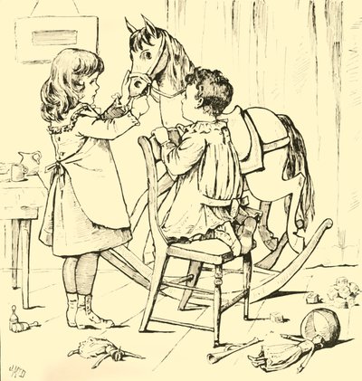 Hoe het hobbelpaard de taart opat, 1881 door Unbekannt