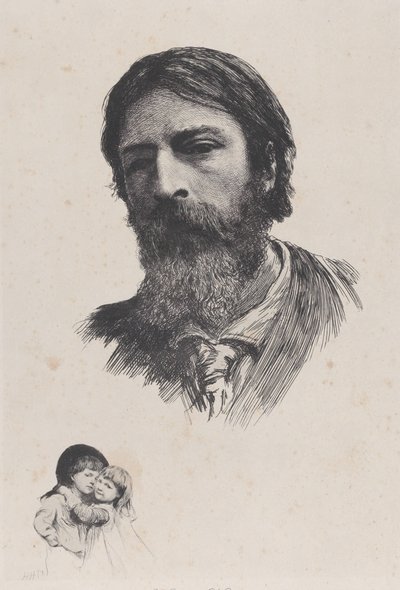 Hubert Herkomer A.R.A. en zijn kinderen, na 1879 door Unbekannt