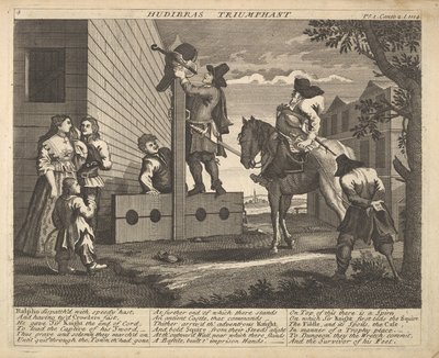 Hudibras Triomfantelijk Plaat 4: Illustraties bij Samuel Butlers Hudibras door Unbekannt