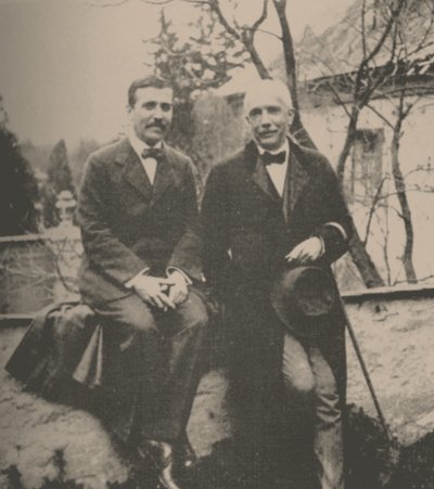 Hugo von Hofmannsthal en Richard Strauss, 1912 door Unbekannt