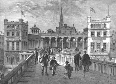 Hungerford Markt vanaf de brug, 1850, 1897 door Unbekannt