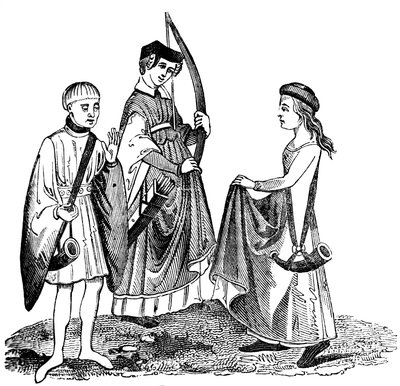 Jachtkleding, 15e eeuw, 1833 door Unbekannt