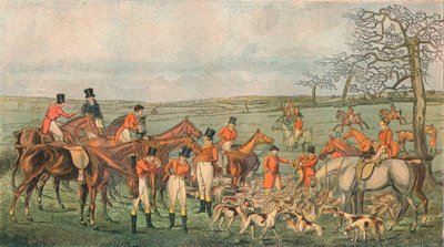 Jagen in Leicestershire, 1827 - In At The Death, 1890 door Unbekannt