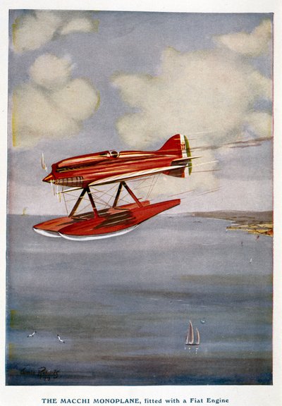 Hydravion Macchi monoplane, Schneider Trophy, september 1929 door Unbekannt