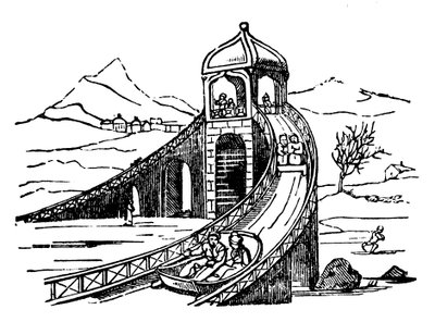 IJsmountain, kunstmatige sleebaan, Rusland, 1836 door Unbekannt
