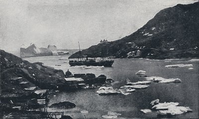IJsbergen in de haven van St. Johns, 1924 door Unbekannt