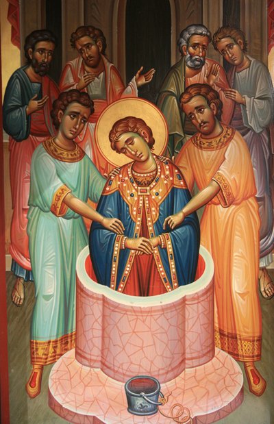 Icoon in de orthodoxe kerk van Sint Dimitrios door Unbekannt
