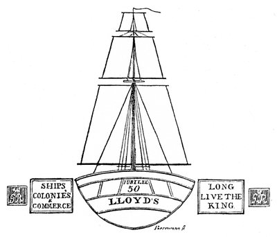 Verlichting bij Lloyds, 1809, 1928 door Unbekannt