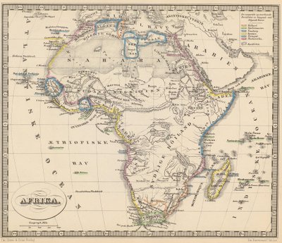 Illustratie uit het boek Atlas over alle delen van de aarde van onbekende auteur en uitgegeven door Chr. Steen & Søn (Kopenhagen, 1857) door Unbekannt
