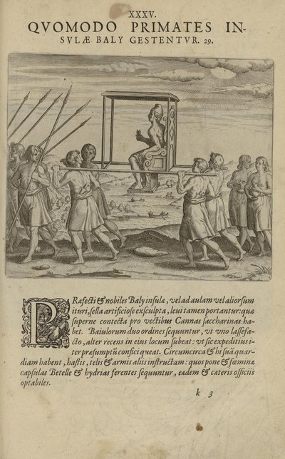 Illustratie uit het boek India Orientalis van onbekende auteur en uitgegeven door Excudebat Matthaeus Beckerus door Unbekannt