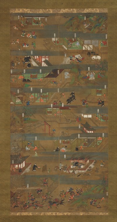 Geïllustreerde biografie van prins Shotoku Shotoku Taishi e-den, 14e eeuw door Unbekannt