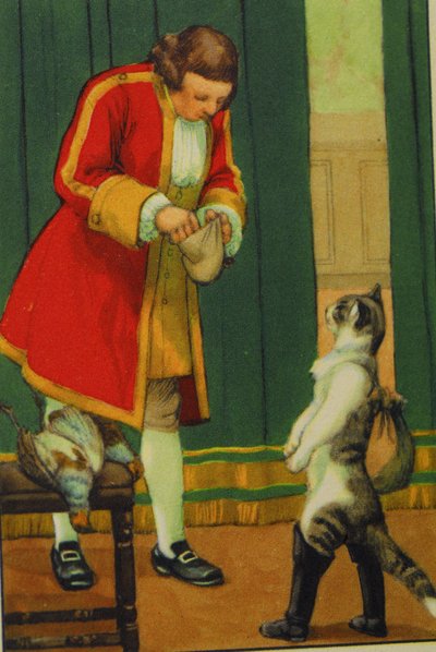 Illustratie/De Gelaarsde Kat/Sprookje van Perrault door Unbekannt