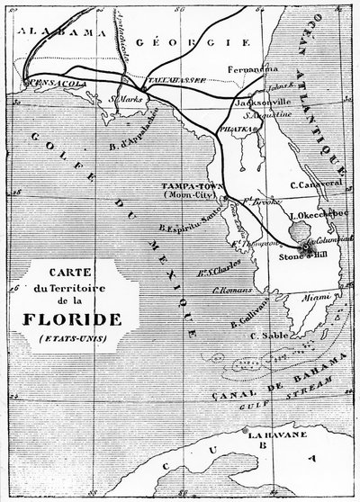 Illustratie uit De la Terre à la Lune door Jules Verne, 1865 door Unbekannt