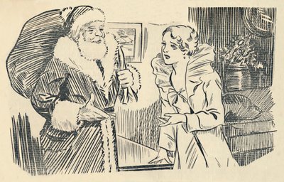 Illustratie uit De mystificatie van de kerstman, 1936 door Unbekannt