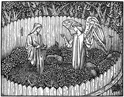 Illustratie uit de Kelmscott Press editie van de Werken van Geoffrey Chaucer door Unbekannt