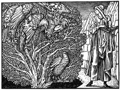 Illustratie uit de Kelmscott Press editie van de Werken van Geoffrey Chaucer, 1896 1964 door Unbekannt