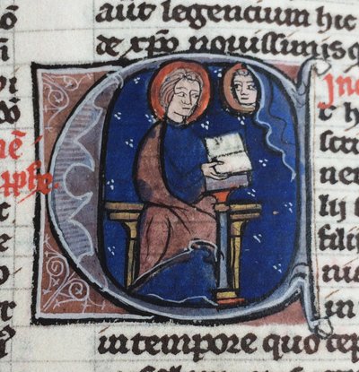 Ik lees de Brieven van Abelard en Heloise. Uit de Bible moralisée, 13e eeuw door Unbekannt