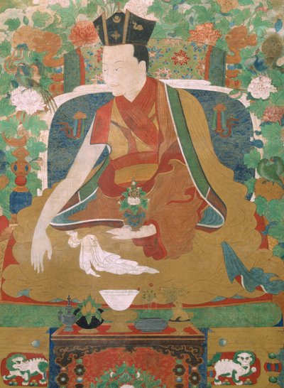 Afbeeldingsdetail van De Negende Karmapa, Wangchug Dorje door Unbekannt