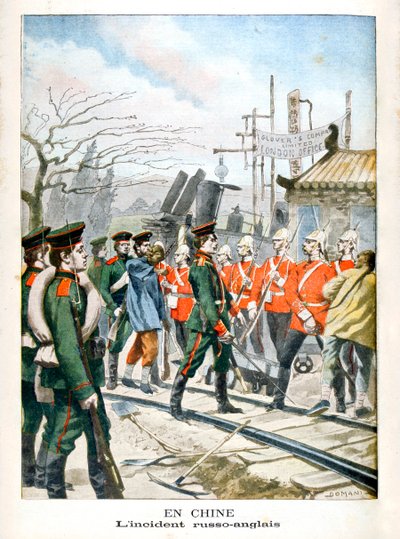 In China, incident tussen Russen en Engelsen, 1901 door Unbekannt