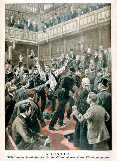 Gewelddadig incident in de Kamer van het Lagerhuis, 1901 door Unbekannt