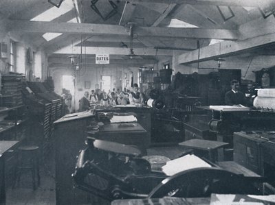 In de zetkamer, 1916 door Unbekannt