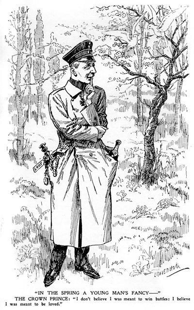 In de lente een jonge man zijn fantasie..., Eerste Wereldoorlog, 1920 door Unbekannt