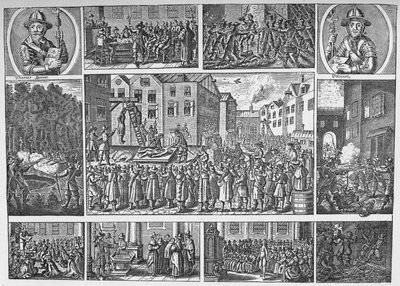 Incidenten in Venners Opstand en de executie van de rebellenleiders, 1661 1903 door Unbekannt