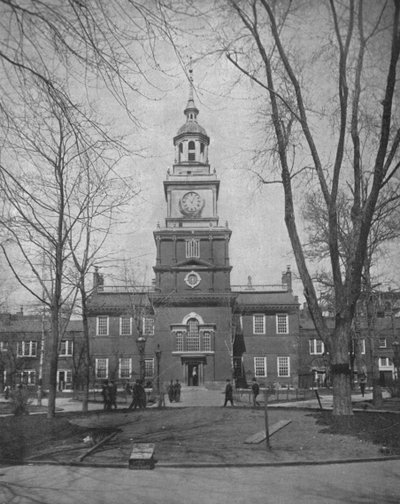 Independence Hall, Philadelphia, VS, ca. 1900 door Unbekannt