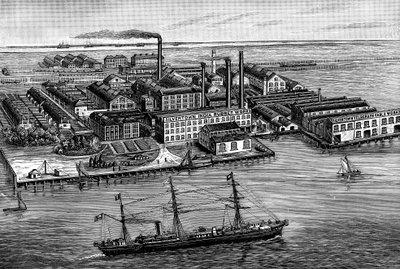 India Rubber, Gutta Percha & Telegraph Works Company fabriek, Silvertown, Londen, 1887 door Unbekannt