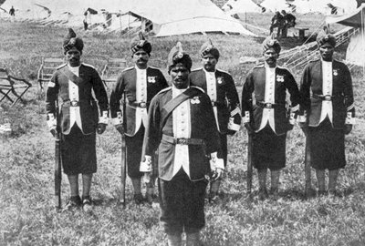 Indiase troepen aan het front, Eerste Wereldoorlog, 1914-1918, ca. 1920 door Unbekannt
