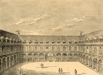 Binnenhof van de Eerste Koninklijke Beurs door Unbekannt