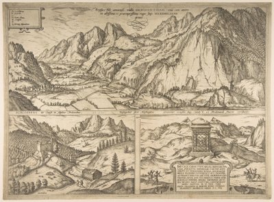 Innsbruck uit de serie Civitates Orbis Terrarum, vol. V, plaat 59 door Unbekannt