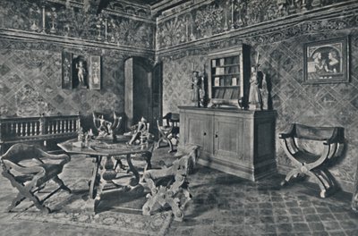 Interieur, Palazzo Davanzati, 1928 door Unbekannt