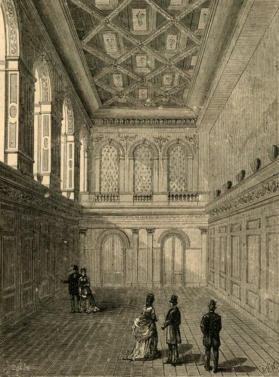 Interieur van Haberdashers Hall, 1876 door Unbekannt