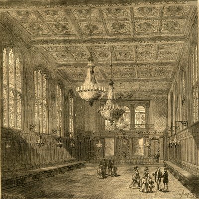 Interieur van Merchant Taylors Hall, 1897 door Unbekannt