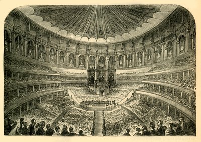 Interieur van de Albert Hall, c1876 door Unbekannt