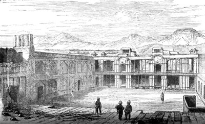 Interieur van de Britse Residentie, Kabul, Kijkend naar het Zuiden door Unbekannt