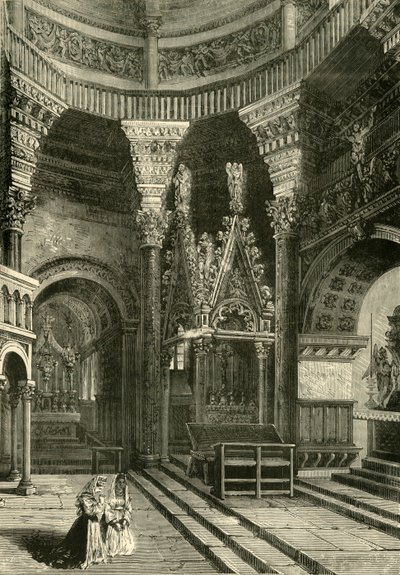 Interieur van de Kathedraal van Spalatro Voormalig Tempel van het Paleis van Diocletianus, 1890 door Unbekannt