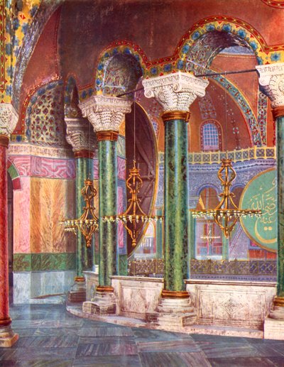Interieur van de Kerk van S. Sophia, Istanbul, Turkije, 1933-1934 door Unbekannt