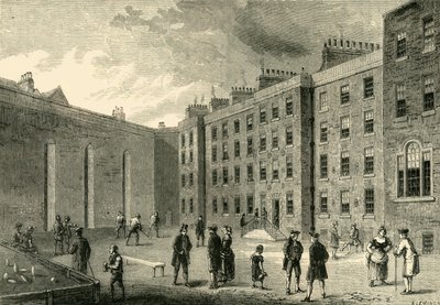 Interieur van de Fleet Prison - De Racket-Court, ca. 1872 door Unbekannt