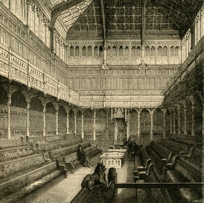 Interieur van het House of Commons, 1875, 1881 door Unbekannt