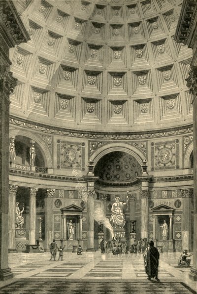 Interieur van het Pantheon in Rome gerestaureerd, 1890 door Unbekannt